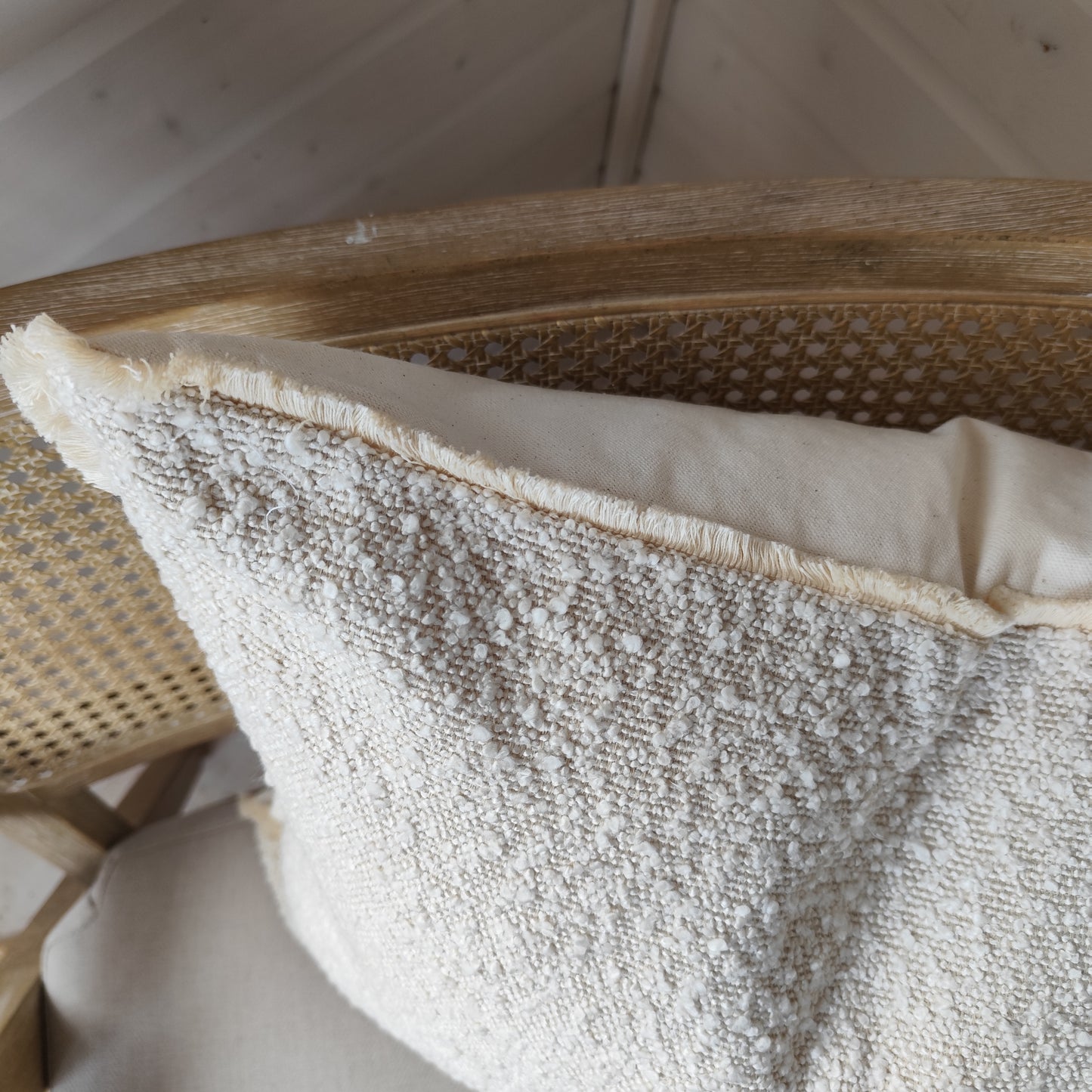 Sofia Cream Bouclé Cushion Cover - 53 x 53 CM
