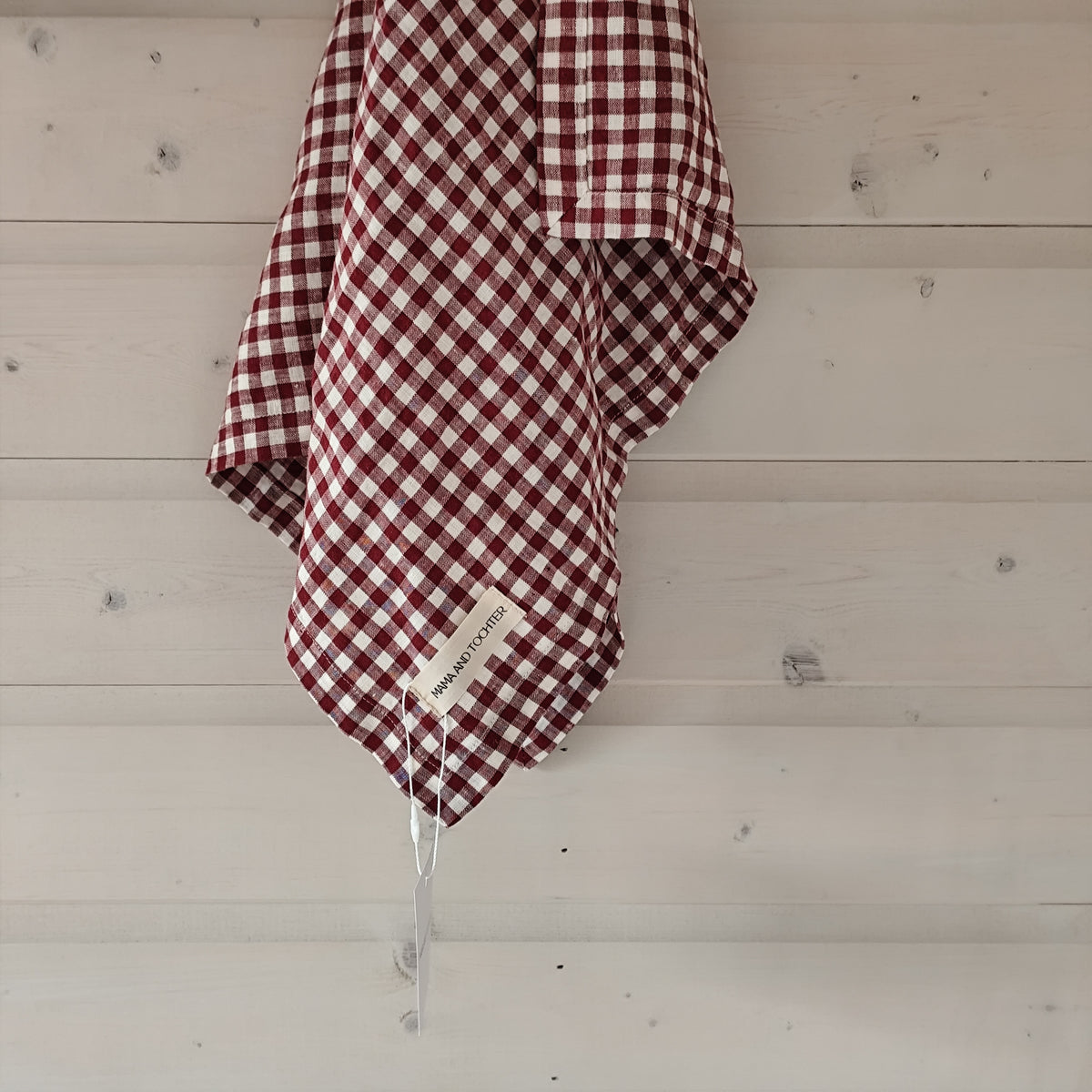 Mama and Tochter - Pure French Linen Tea Towel - Mulberry Gingham