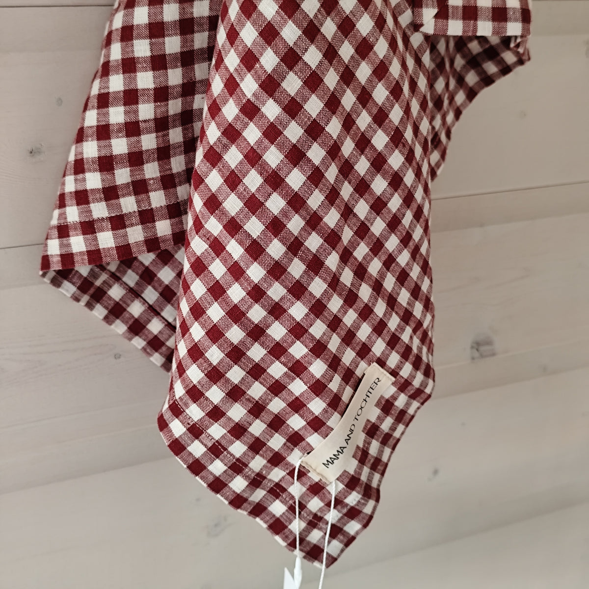 Mama and Tochter - Pure French Linen Tea Towel - Mulberry Gingham