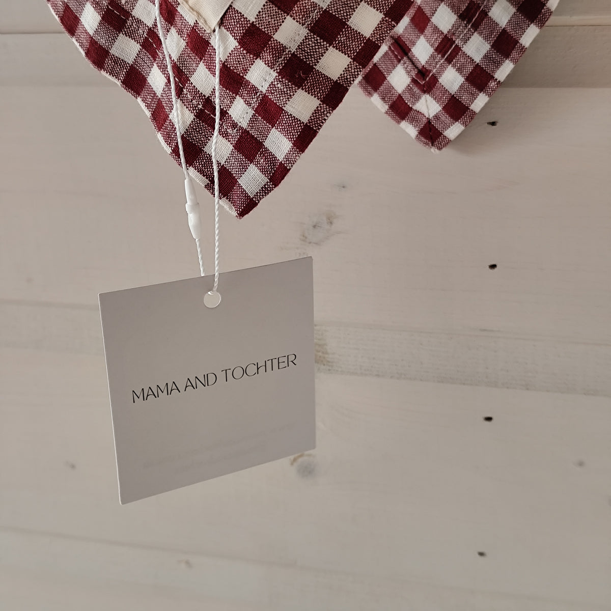 Mama and Tochter - Pure French Linen Tea Towel - Mulberry Gingham