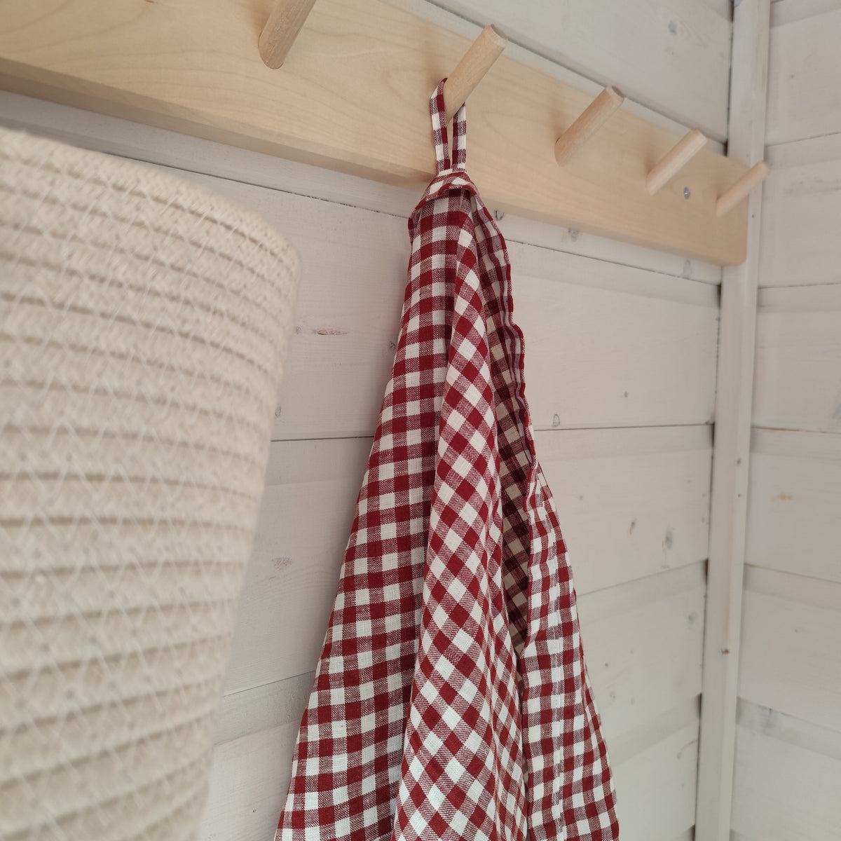 Mama and Tochter - Pure French Linen Tea Towel - Mulberry Gingham