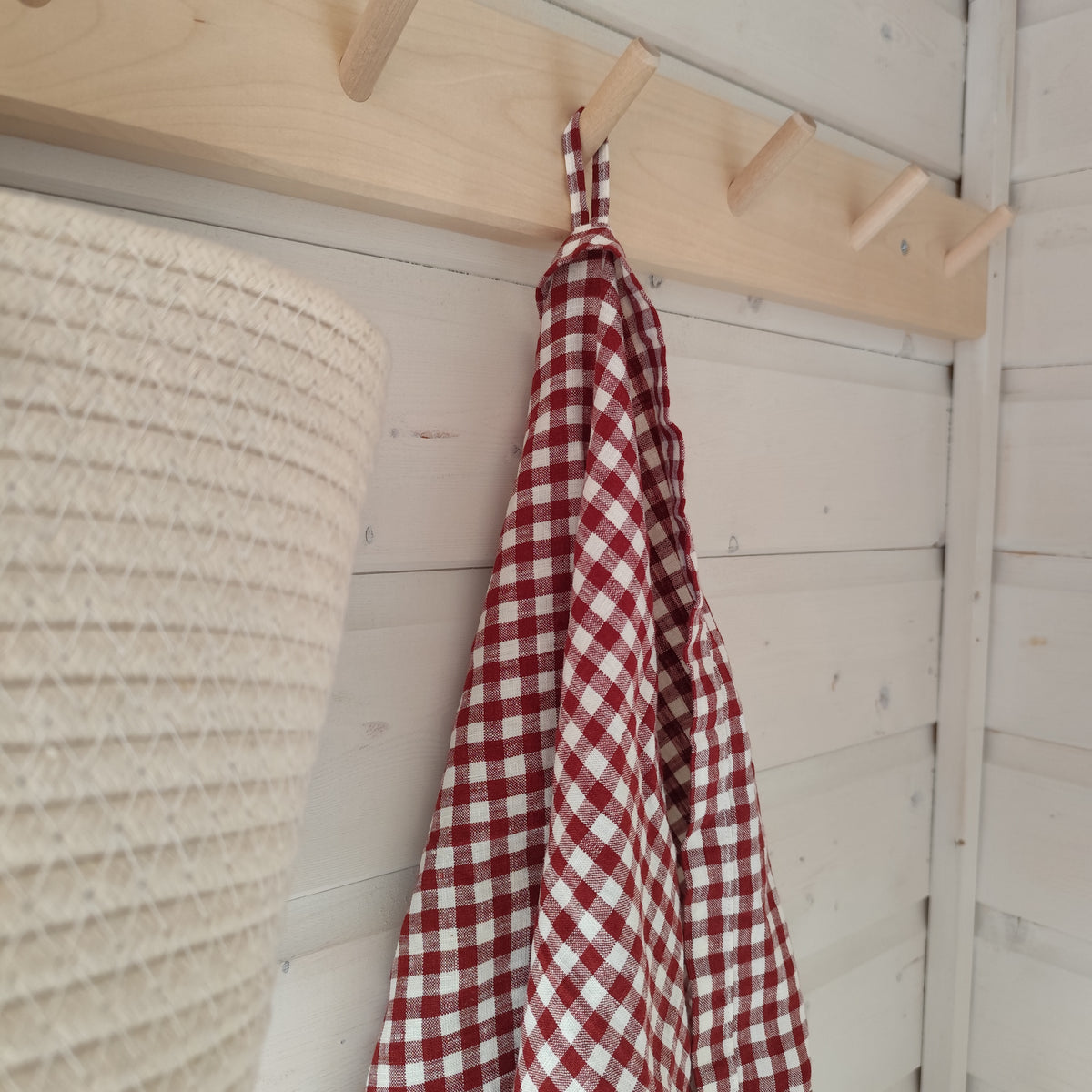 Mama and Tochter - Pure French Linen Tea Towel - Mulberry Gingham