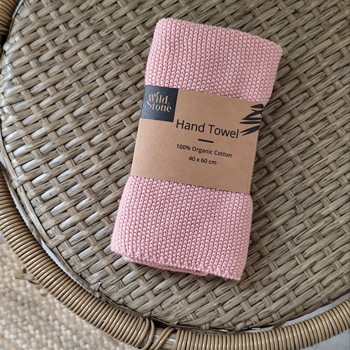 100% Organic Cotton Hand Towel - Pink