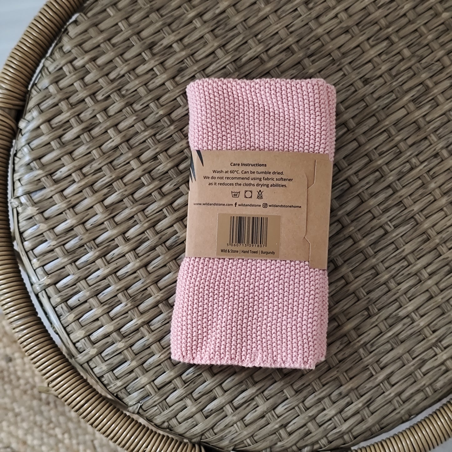 100% Organic Cotton Hand Towel - Pink