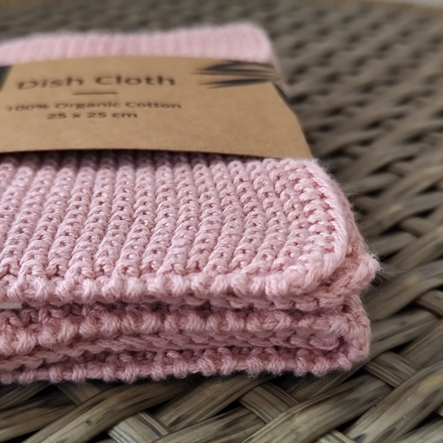 100% Organic Cotton Dish Cloth - Pink