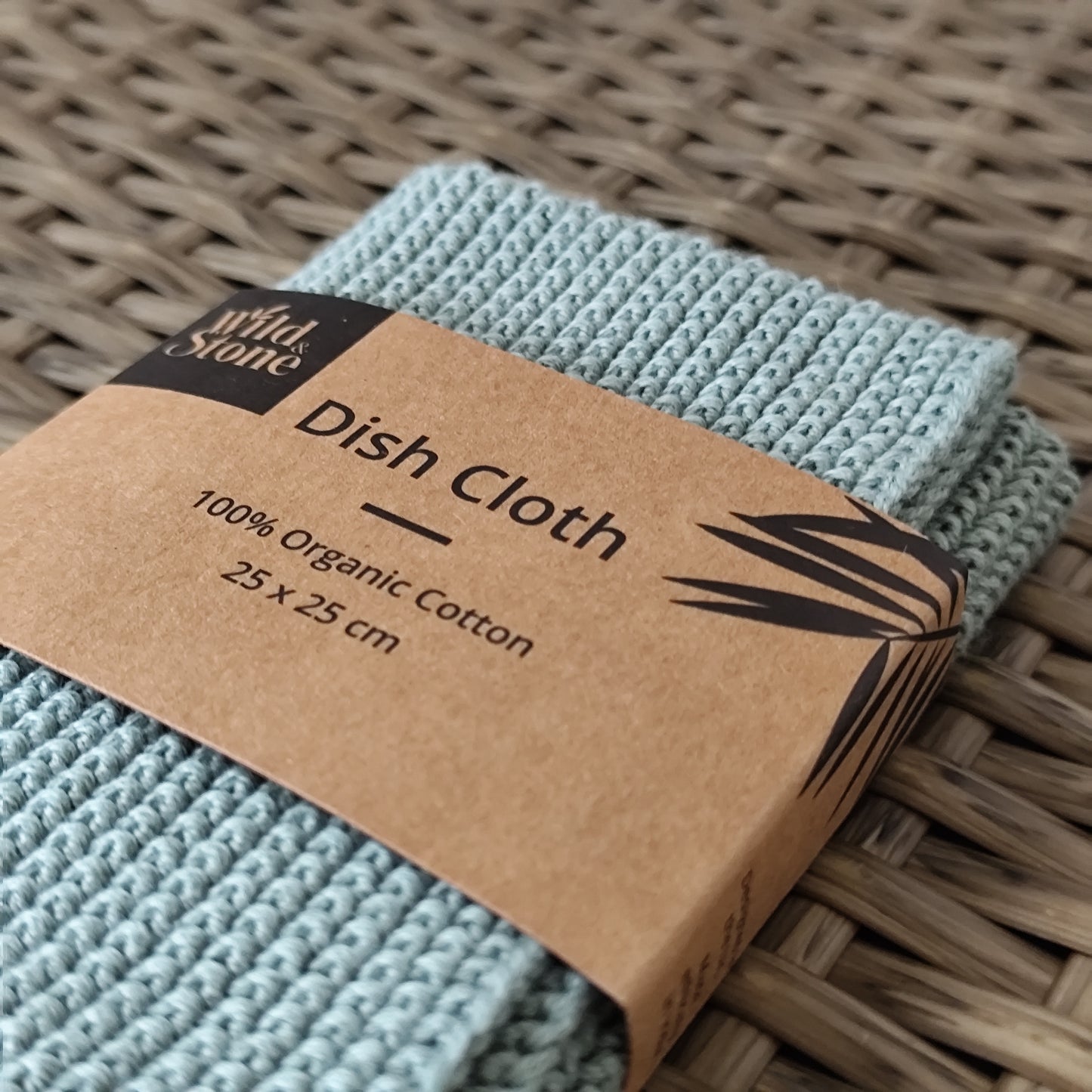 100% Organic Cotton Dish Cloth - Seaside Green