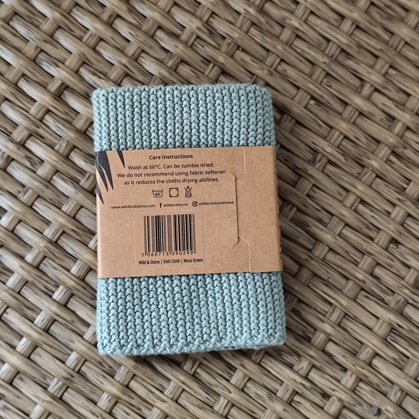 100% Organic Cotton Dish Cloth - Seaside Green