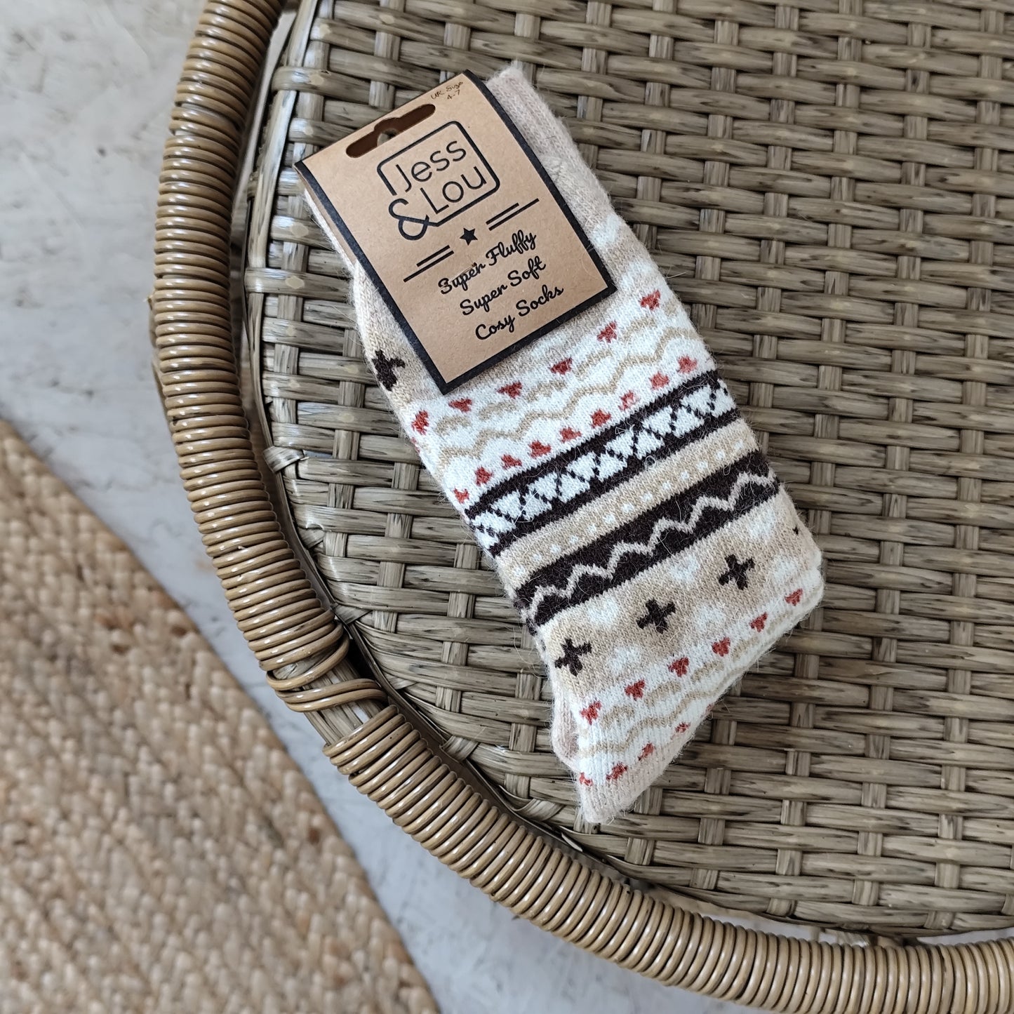 Jess & Lou - Super Soft, Cosy Socks - Nordic Neutral