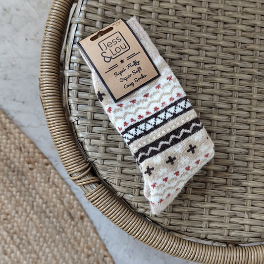 Jess & Lou - Super Soft, Cosy Socks - Nordic Neutral
