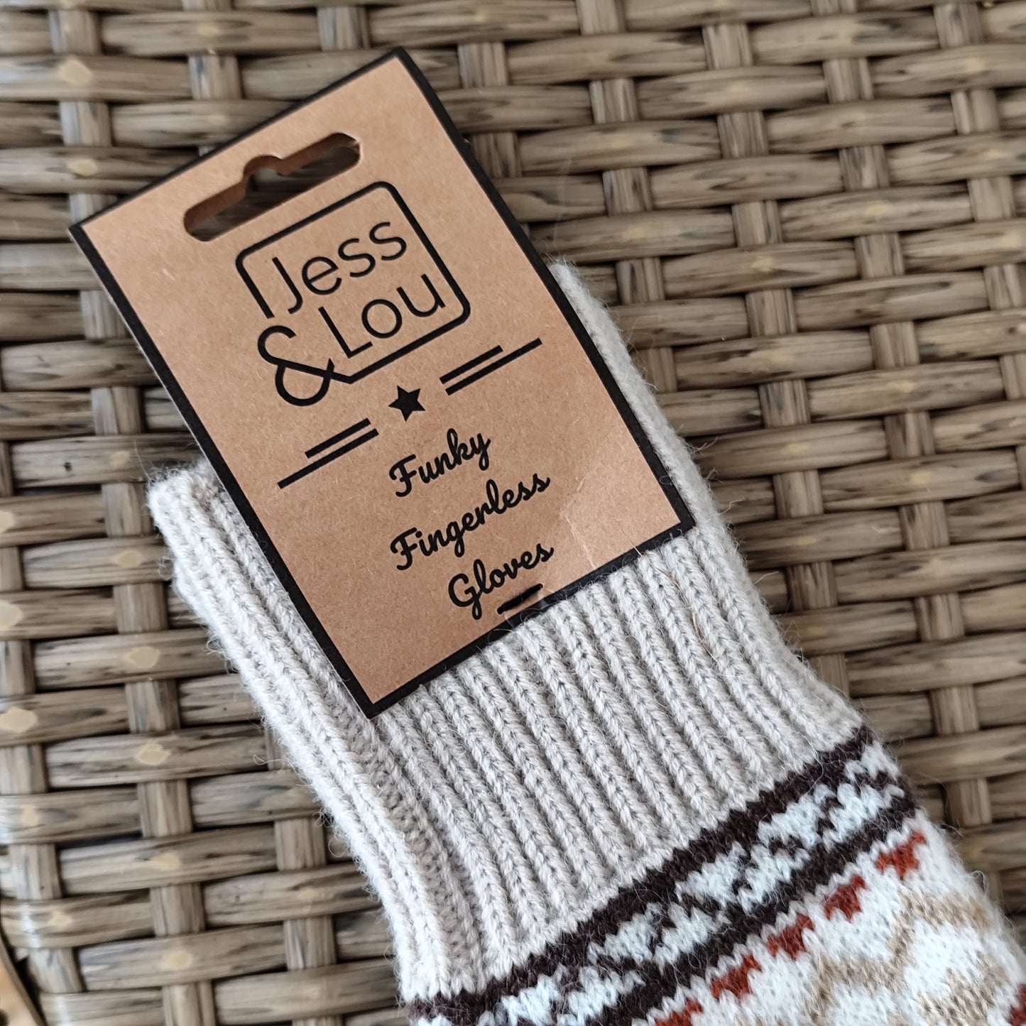 Jess & Lou - Nordic Neutral Fingerless Gloves