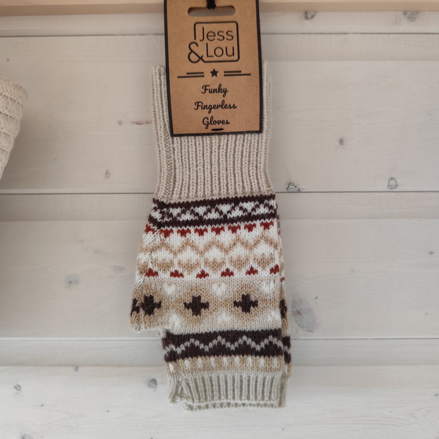 Jess & Lou - Nordic Neutral Fingerless Gloves