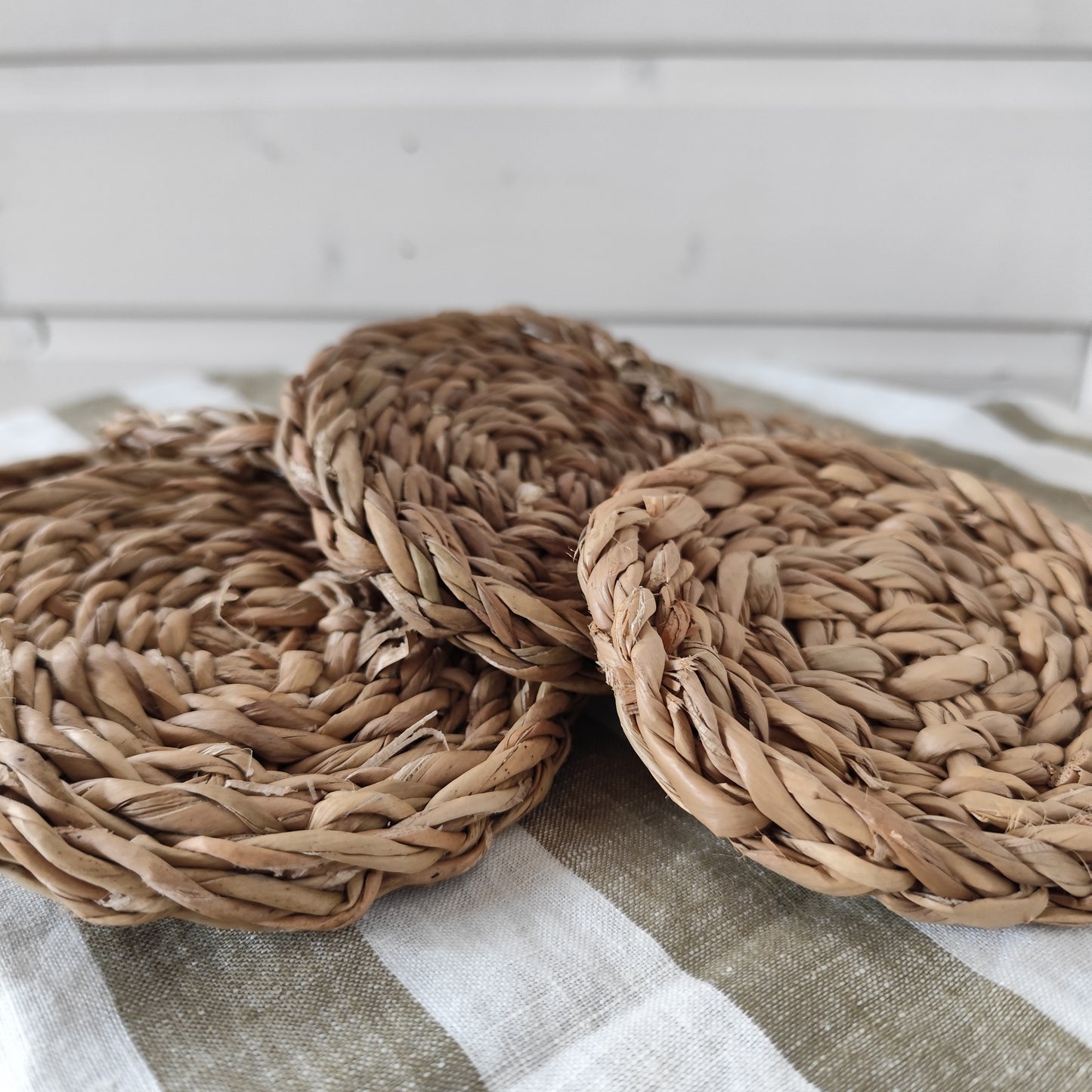 Set of 6 Natural Seagrass Coasters
