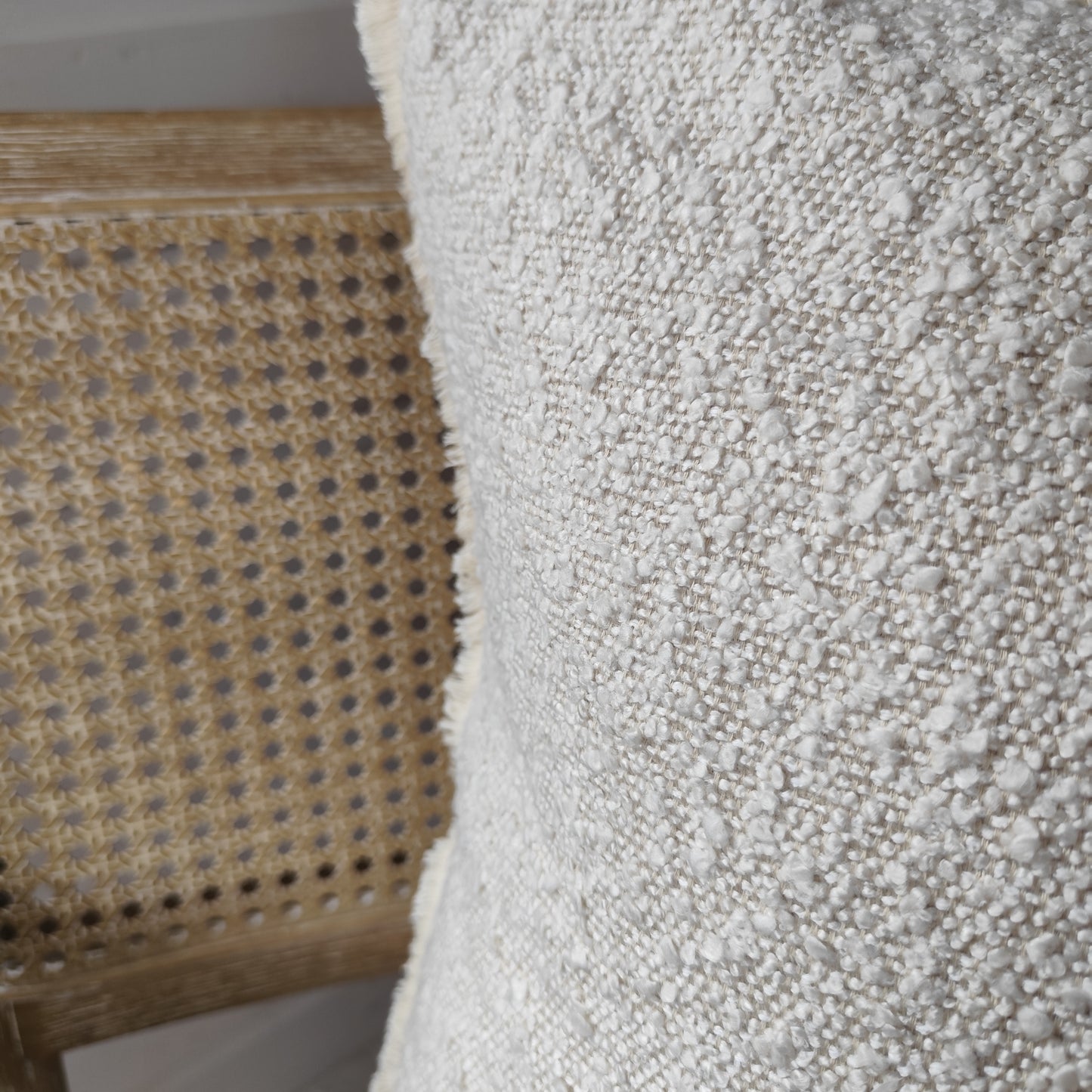 Sofia Cream Bouclé Cushion Cover - 53 x 53 CM