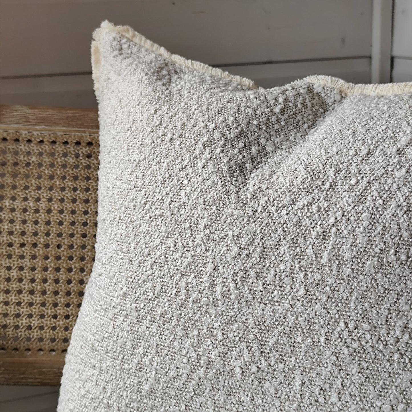 Sofia Cream Bouclé Cushion Cover - 53 x 53 CM