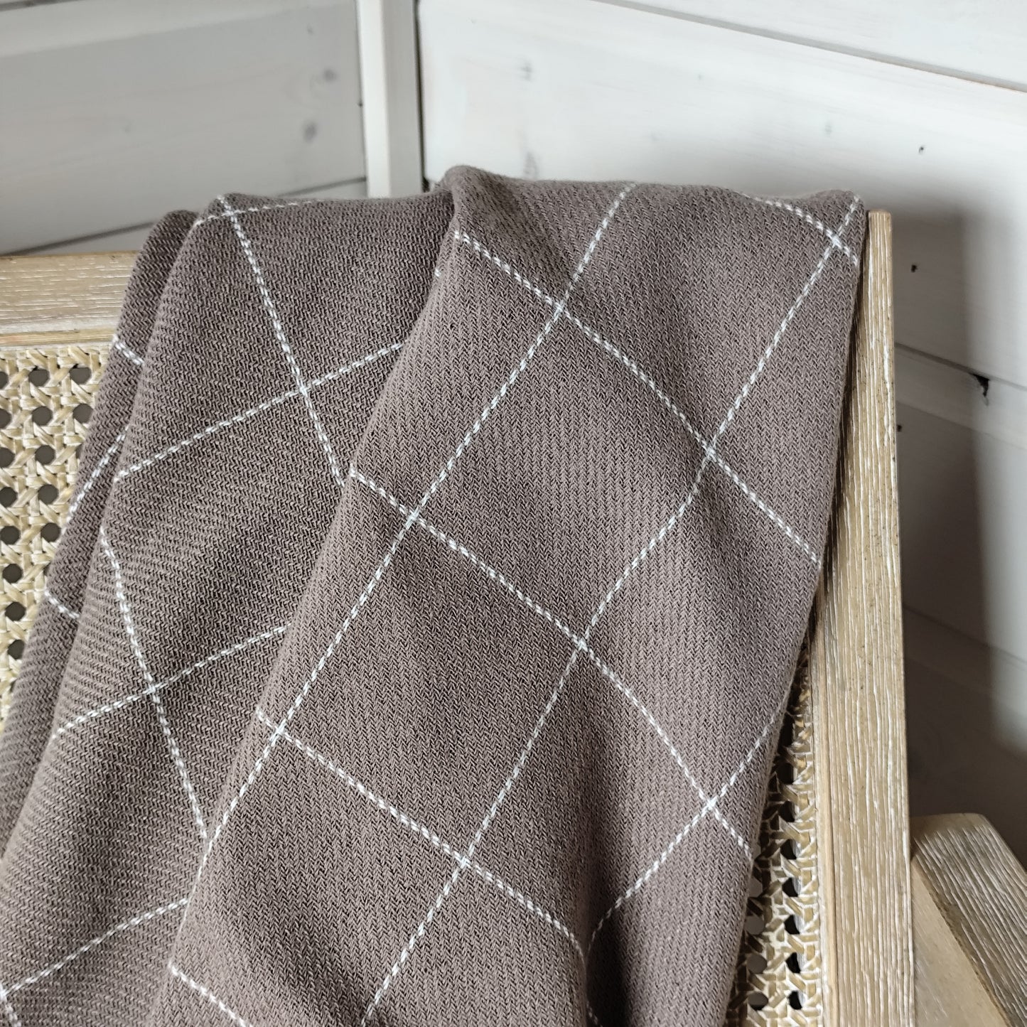 Brown Check Throw 170 X 120 CM