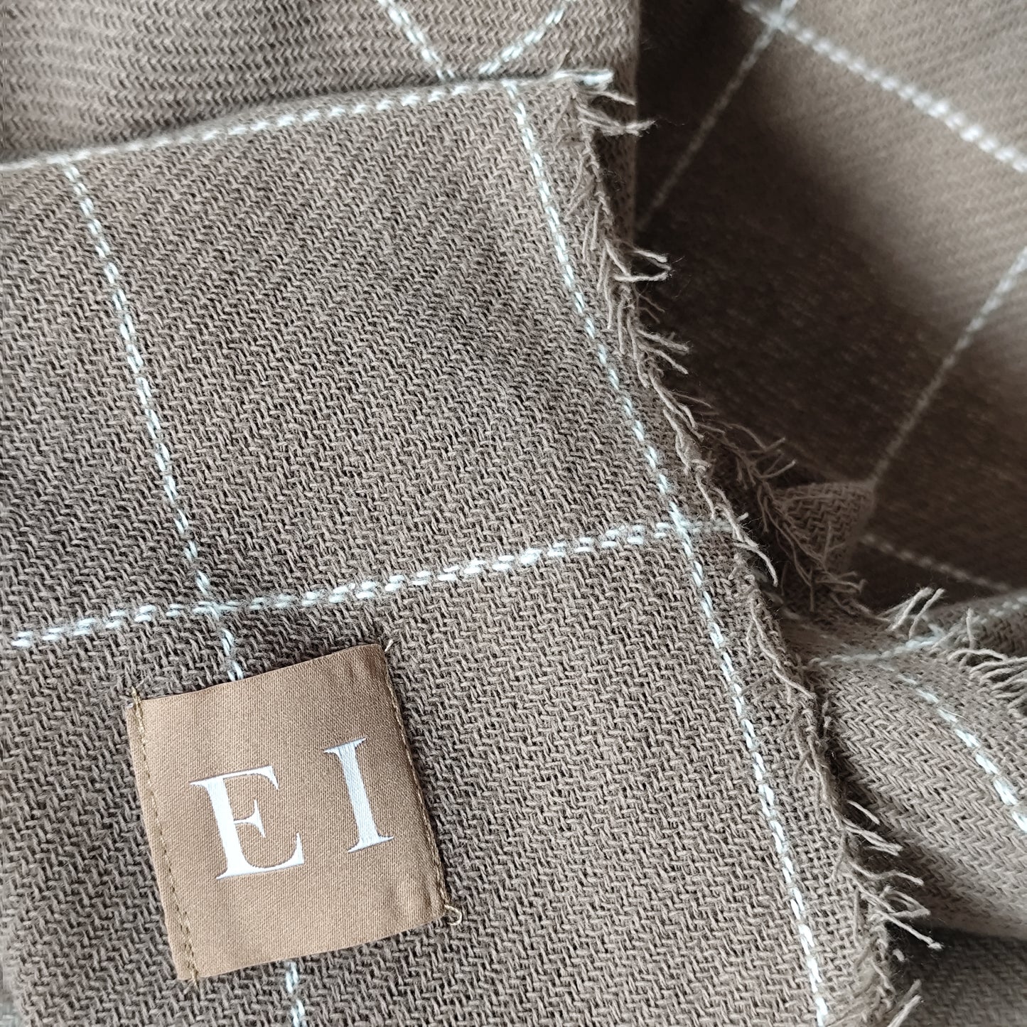 Brown Check Throw 170 X 120 CM