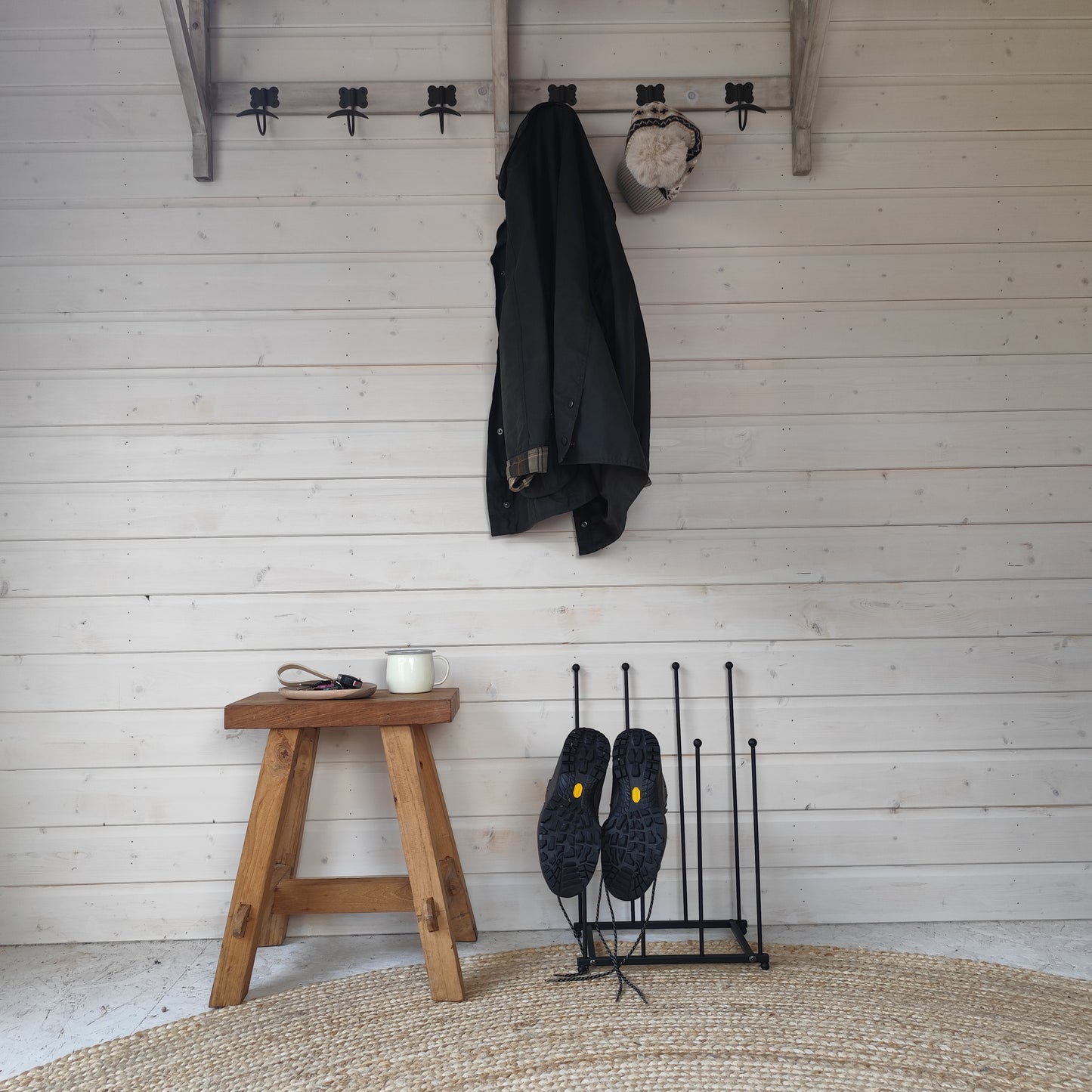 Steel Wellington Boot Rack - By Hammer & Tongs