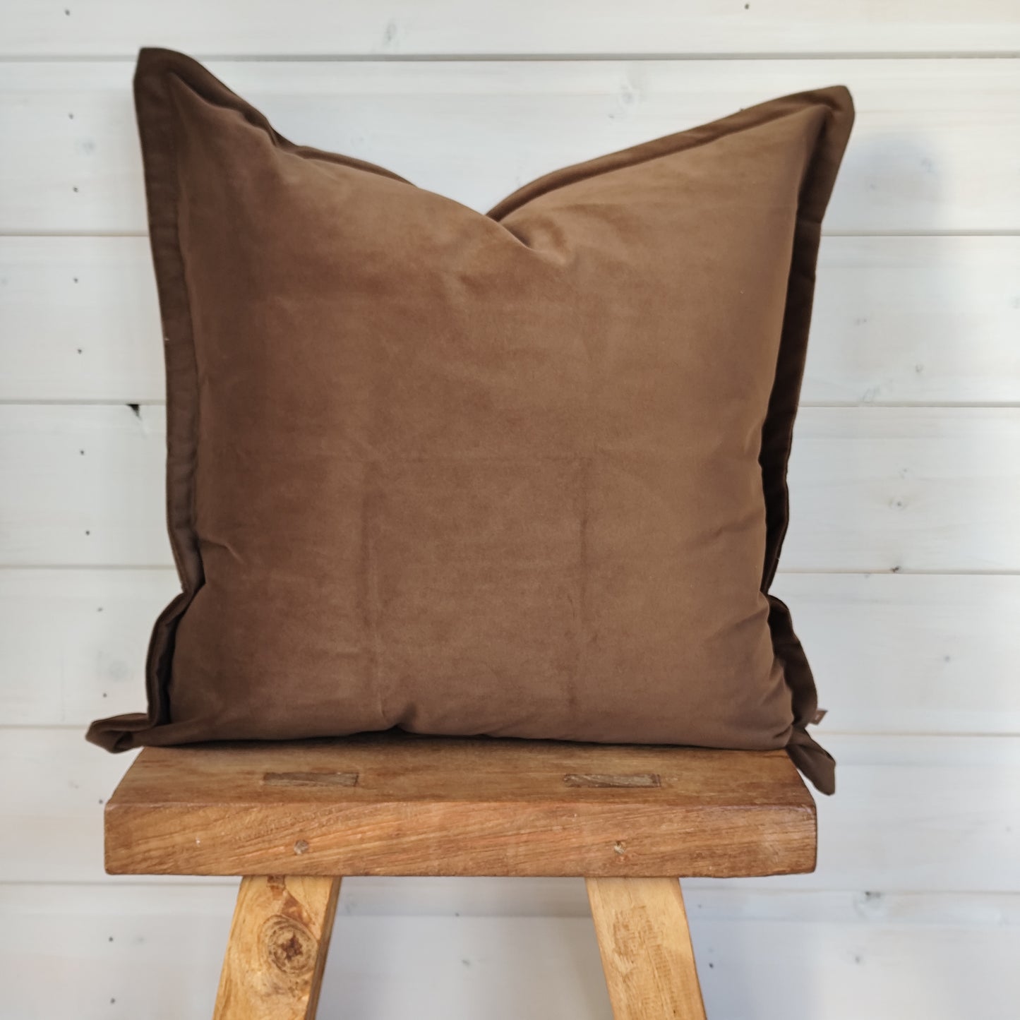 Emma Velvet Cushion Cover 45 X 45 - Dark Chocolate Brown