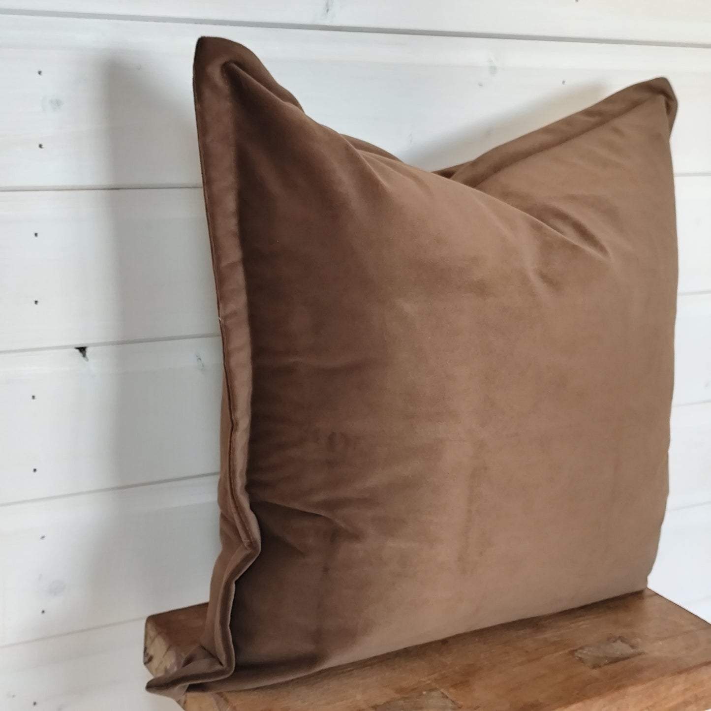 Emma Velvet Cushion Cover 45 X 45 - Dark Chocolate Brown