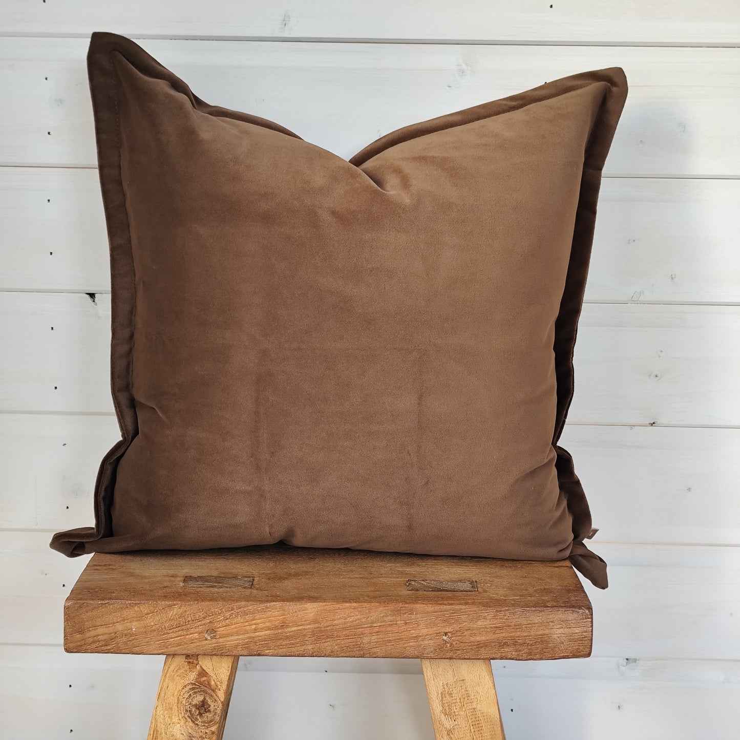 Emma Velvet Cushion Cover 45 X 45 - Dark Chocolate Brown