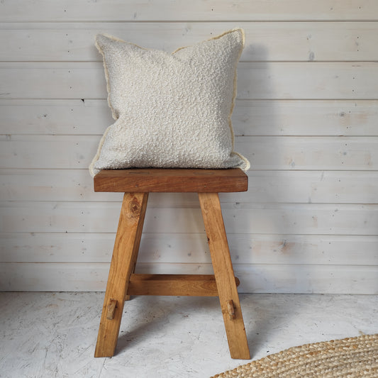 Sofia Cream Bouclé Cushion Cover - 45 x 45 CM