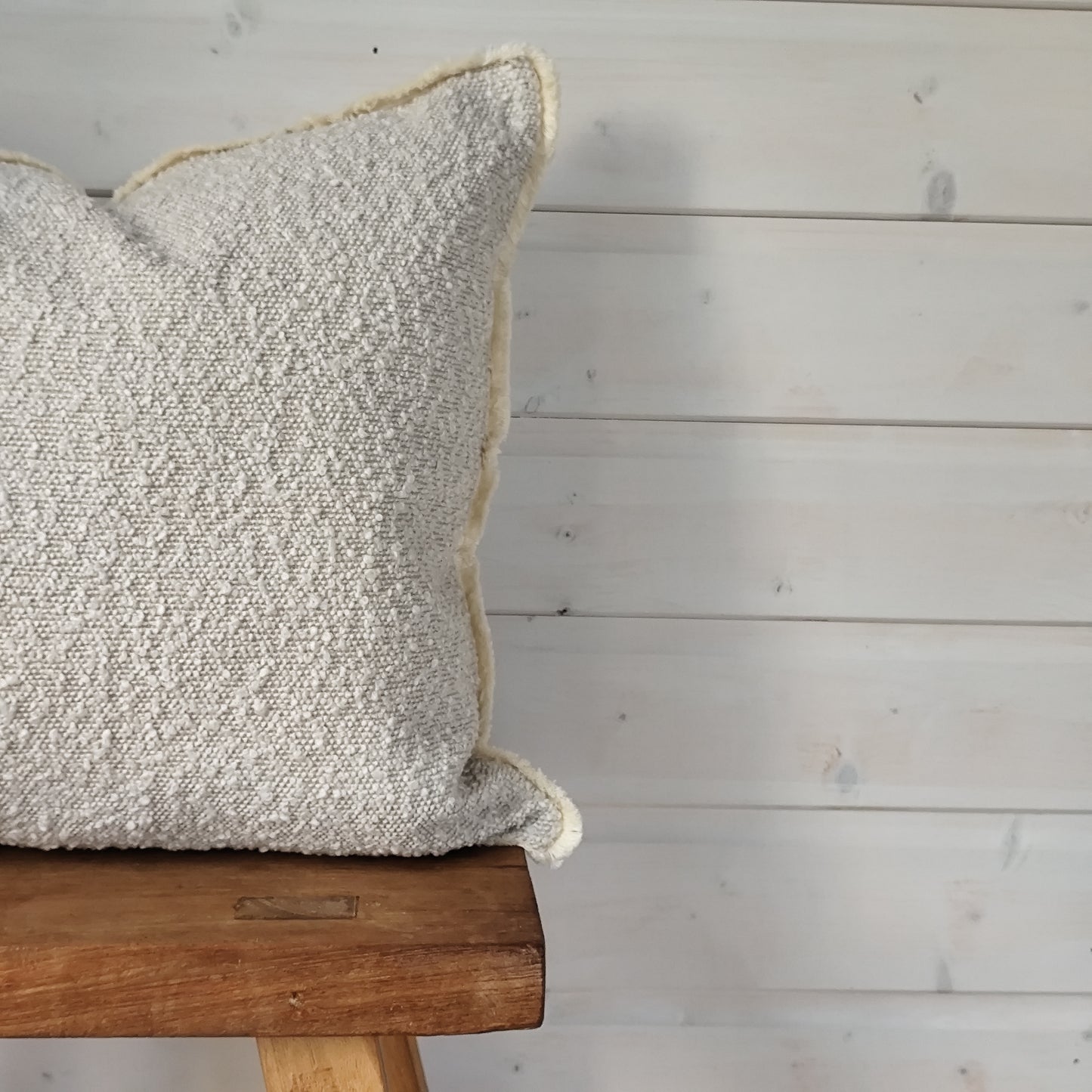 Sofia Cream Bouclé Cushion Cover - 45 x 45 CM