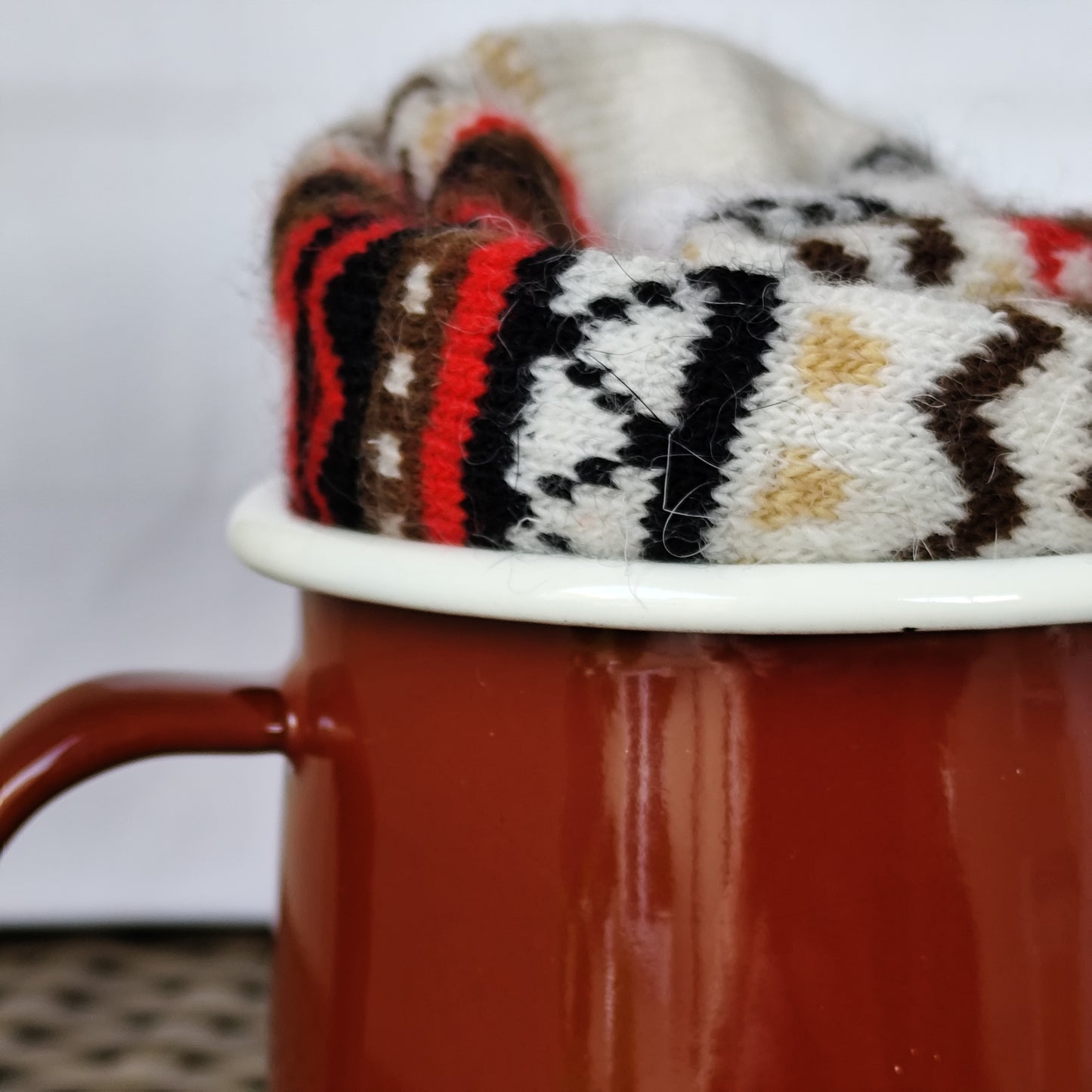 Sockacino - Red & Nordic Pattern
