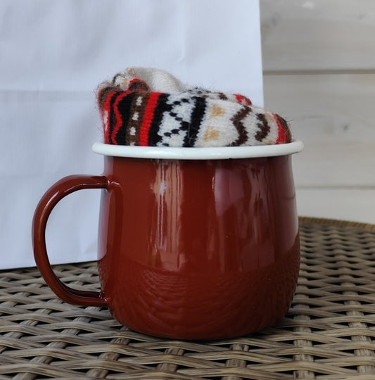 Sockacino - Red & Nordic Pattern