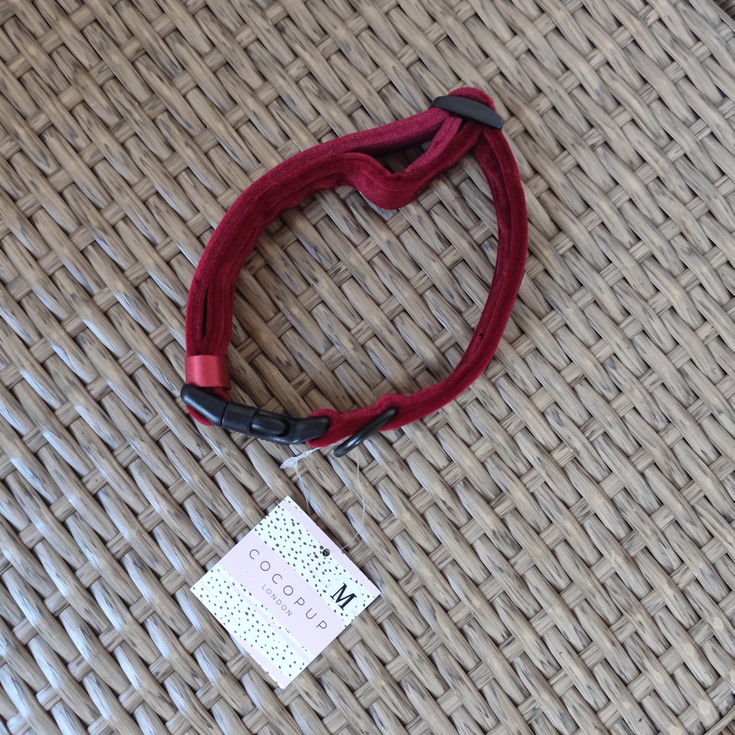 Luxe Velvet Collar - Berry Red