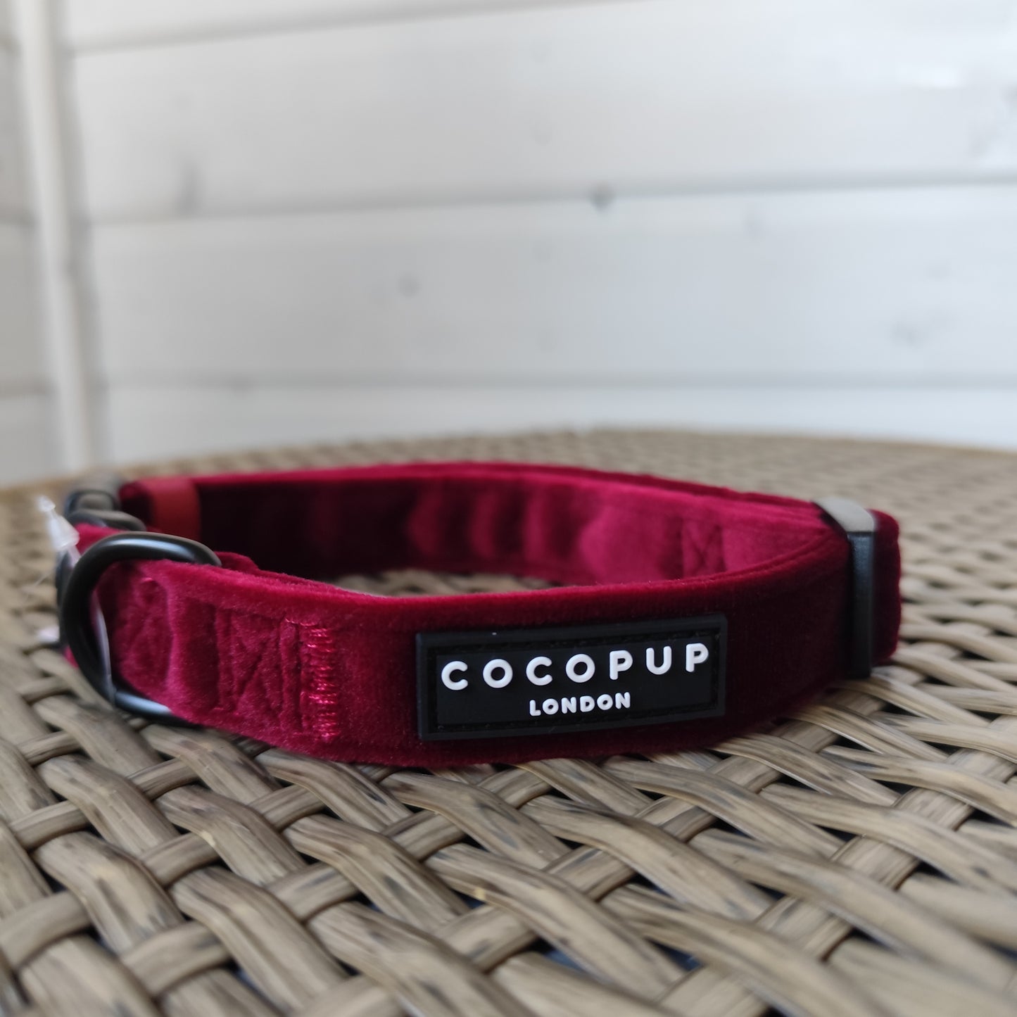Luxe Velvet Collar - Berry Red
