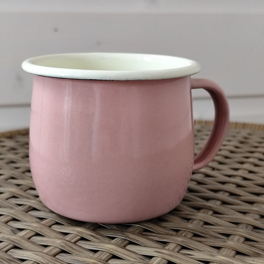 Enamel Belly Mug - 375ml - Pink