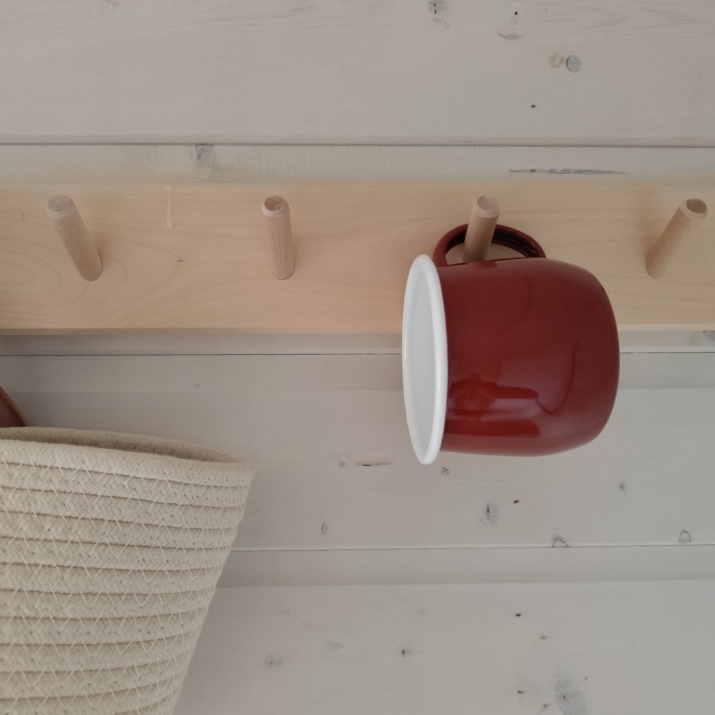 Enamel Belly Mug - 375ml - Deep Red