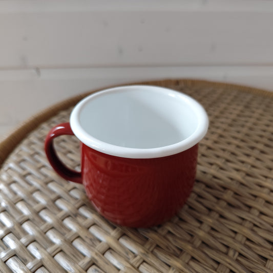Enamel Belly Mug - 375ml - Deep Red