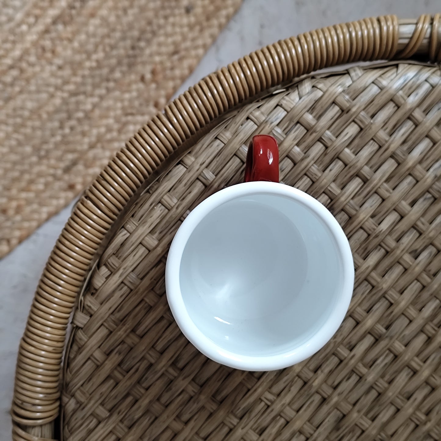 Enamel Belly Mug - 375ml - Deep Red