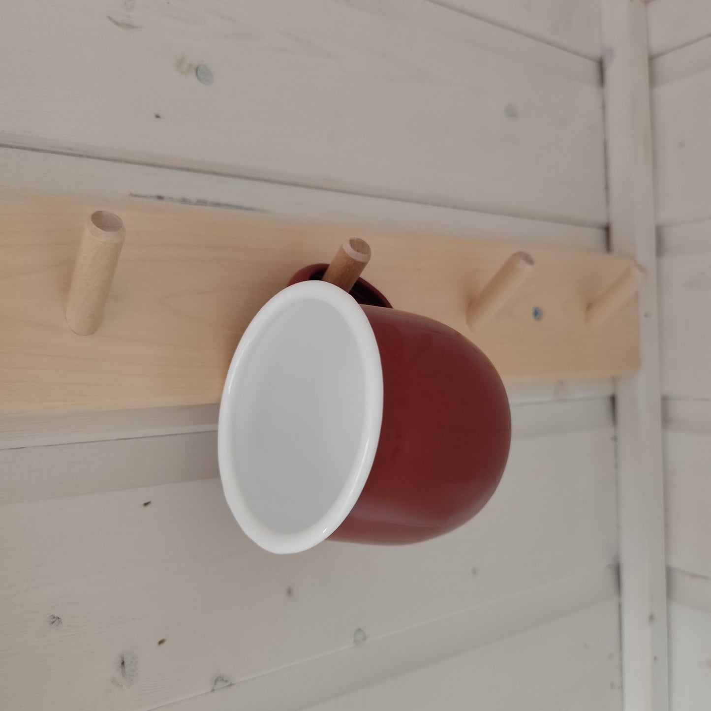 Enamel Belly Mug - 375ml - Deep Red