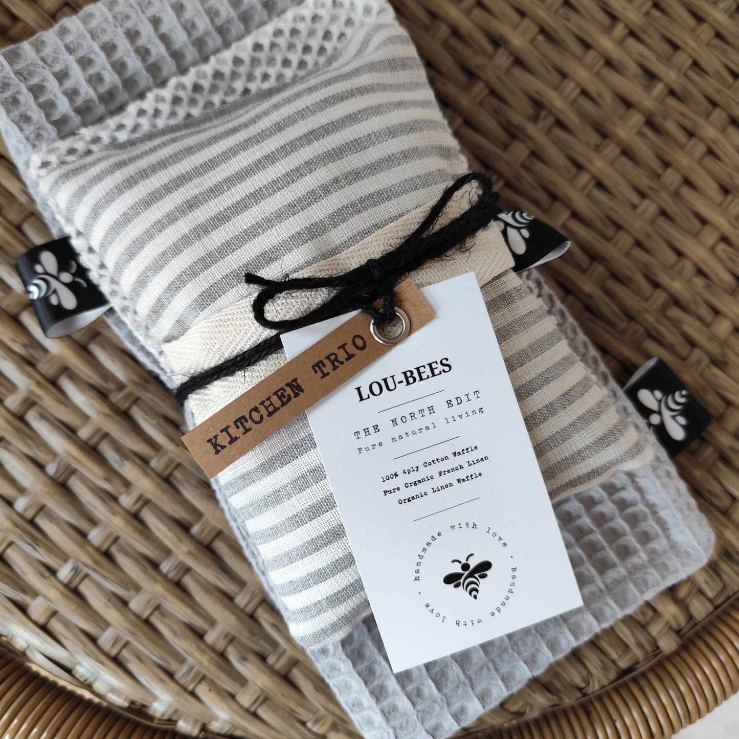 Eco Kitchen Trio Pack - Striped Linen