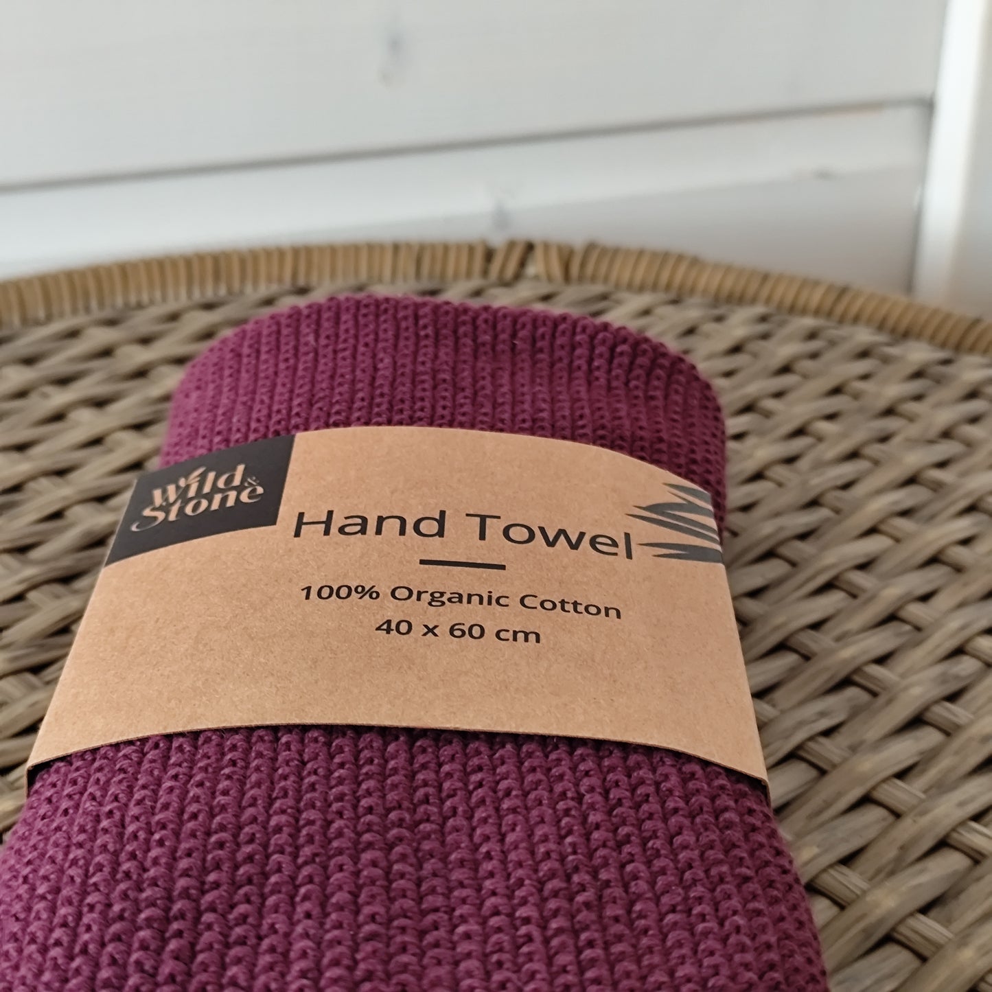 100% Organic Cotton Hand Towel - Deep Purple