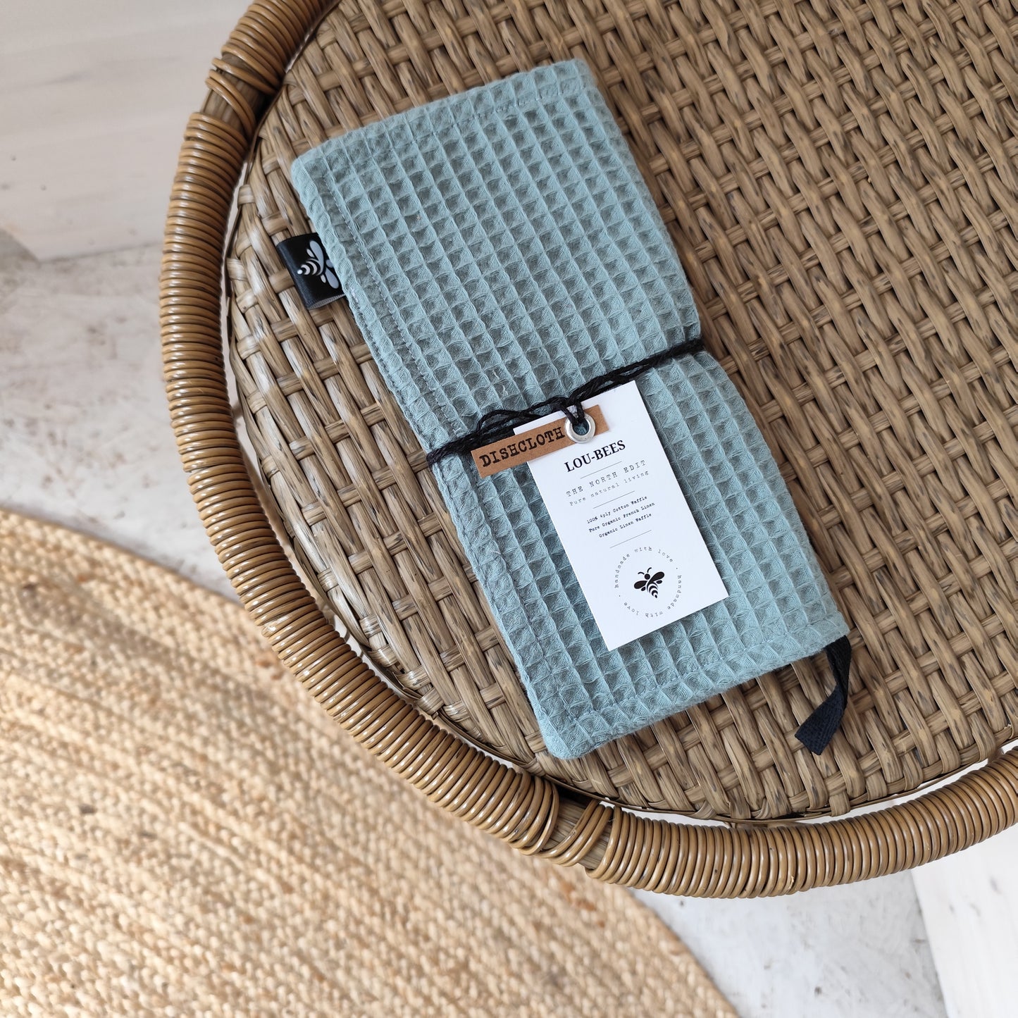 Extra-Strong Organic Waffle Dishcloth in Sage