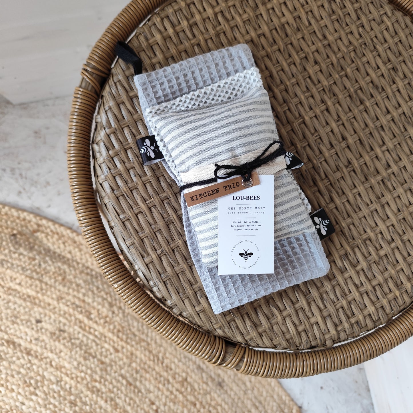 Eco Kitchen Trio Pack - Striped Linen