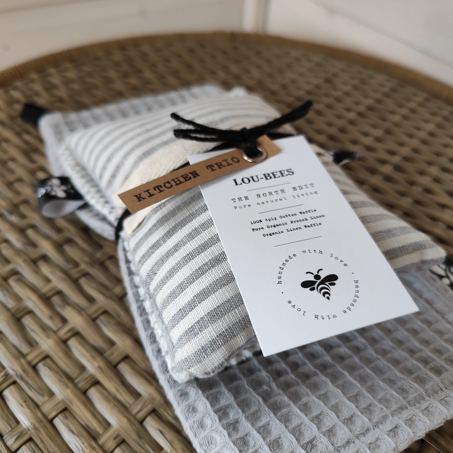 Eco Kitchen Trio Pack - Striped Linen