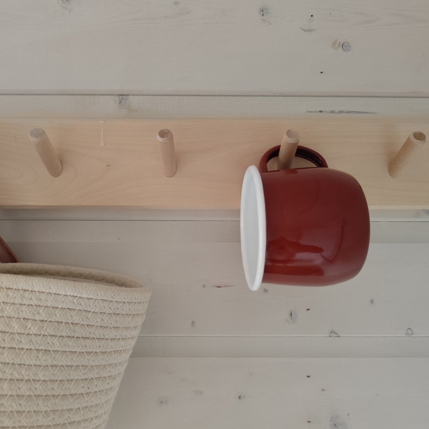 Enamel Belly Mug - 375ml - Deep Red
